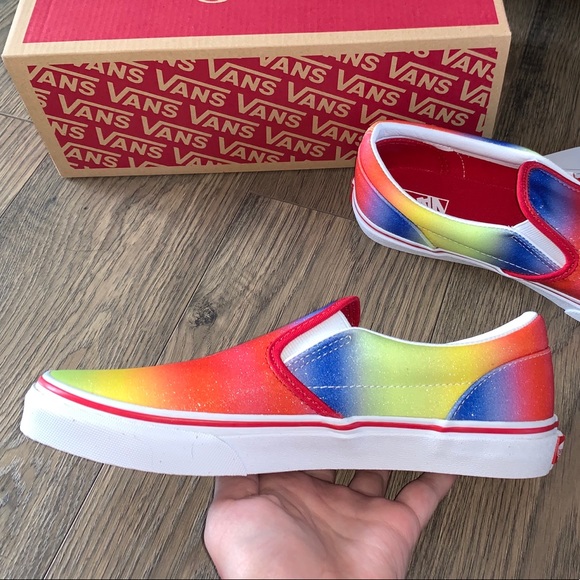 Vans rainbow glitter slip on shoes sneakers - Picture 4 of 8